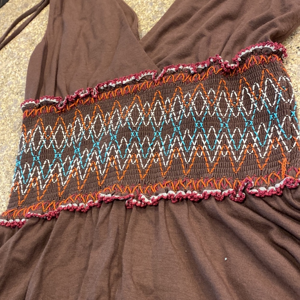 BCBGMAXAZRIA Small Petite Brown Dress With Other Colors - Picture 3 of 17